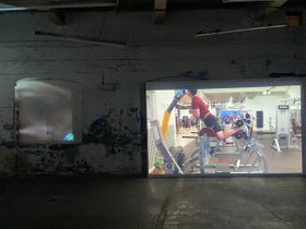 No Pain! No Champagne! 2021, Projection mapping installation, Ugly Duck, London 